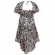 Sukienka dziewczęca w prążki zebry Pinko 006048 - F - modne sukienki dla nastolatek