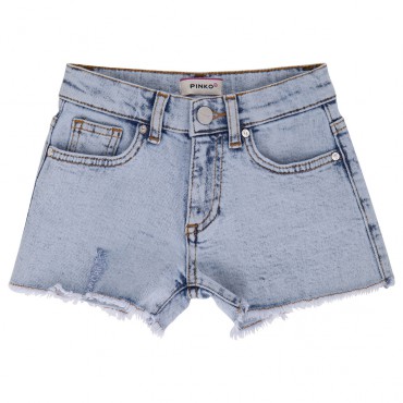 Jeansowe szorty dla dziewczynki Pinko Up 006049 - A krótkie spodenki dla dziecka i nastolatki