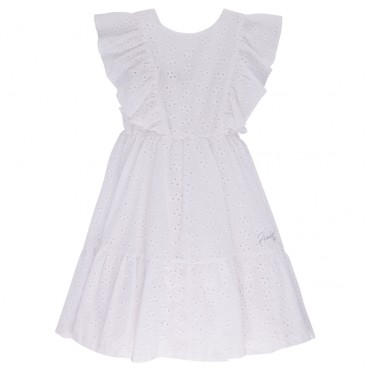 Biała sukienka dla dziewczynki Pinko Up 006057