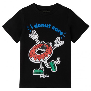 Czarna koszulka chłopięca Stella McCartney 006086 - A - t-shirty dla dzieci