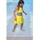 Żółty crop top dla dziewczynki Iceberg 006089 - B - markowe ubrania dla dzieci