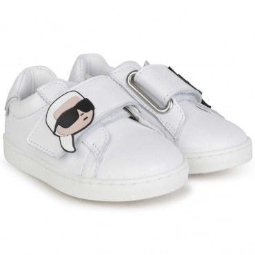 Buty dla dziecka na rzep Karl Lagerfeld 006105 - A - markowe sneakersy dla dzieci
