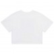 Crop top dziewczęcy z aplikacją Kenzo 006112 - B - krótka koszulka dla dziecka