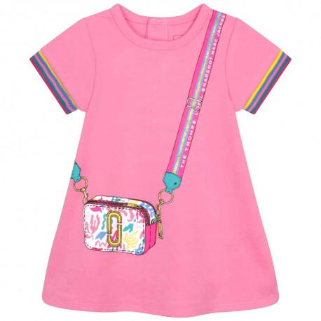Różowa sukienka niemowlęca Marc Jacobs 006130 - A - ubranka dla małych dziewczynek - sklep internetowy