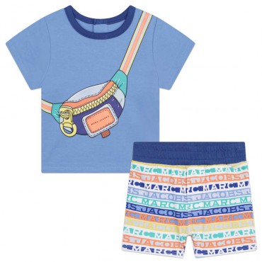 Koszulka + szorty niemowlęce Marc Jacobs 006137 - A - komplety odzieżowe dla niemowląt