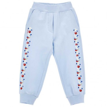 Niebieskie spodnie sportowe dla dziewczynki 006157