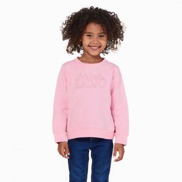 Różowa bluza dziewczęca Liu Jo 006184 - A - markowe bluzy dla dzieci