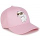 Różowa czapka dziewczęca Karl Lagerfeld 006208 - A - markowe bejsbolówki dla dzieci