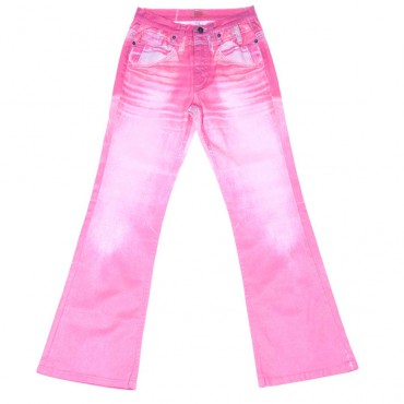 Różowe spodnie dla dziewczynki Cavalli 006242 - A - dziewczęce dzwony