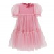 Sukienka dziewczęca w groszki Monnalisa 006276 - A - tiulowe sukienki dla dzieci