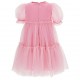 Sukienka dziewczęca w groszki Monnalisa 006276 - C - tiulowe sukienki dla dzieci