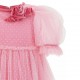 Sukienka dziewczęca w groszki Monnalisa 006276 - D - tiulowe sukienki dla dzieci