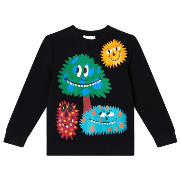 Czarna bluza dla chłopcai Stella McCartney 006284 - A - oryginalne bluzy dla dzieci