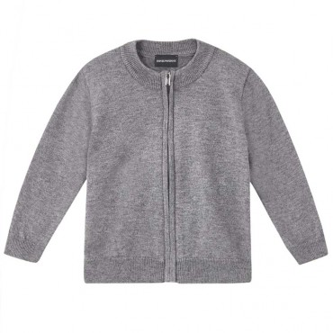 Szary kardigan dla chłopca Emporio Armani 006292 - A - elegancki sweter dla dziecka