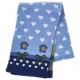 Niebieski szalik dla dziewczynki Monnalisa 006300 - A - sklep odzieżowy dla dzieci