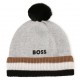 Ciepła czapka dla chłopczyka Hugo Boss 006354 - A - zimowe nakrycie głowy dla malucha