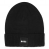 Czarna czapka chłopięca Hugo Boss 006359