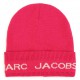 Malinowa czapka dla dziewczynki Marc Jacobs 006381 - A - zimowe czapki dla dziecka