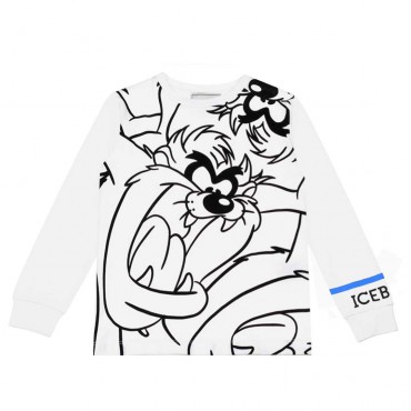 Biała bluzka dla chłopca Iceberg 006395 - A - koszulki dla dziecka