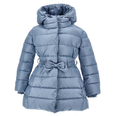 Płaszcz puchowy dla dziewczynki Monnalisa 006408 - A - ciepła kurtka dla dziecka