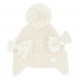 Niemowlęca czapka z nausznikami Monnalisa 006410 - C - zimowe czapki dla niemowląt dziewczynek