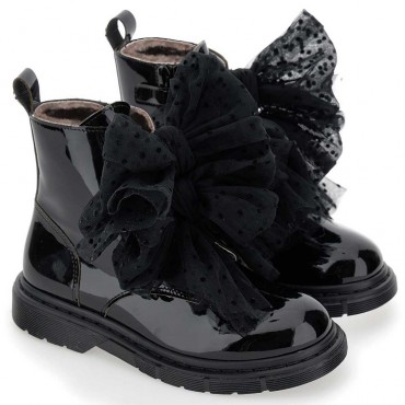 Ocieplone botki dziewczęce Monnalisa 006418 - A - bardzo ciepłe buty zimowe dla dziecka
