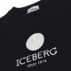 Czarny t-shirt dla dziewczynki oversize 006461 - C - ubrania dziewczęce Iceberg