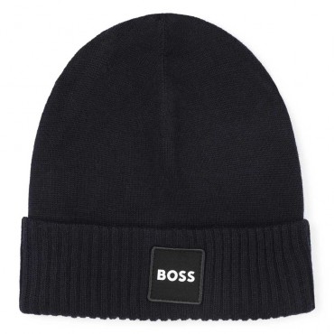 Granatowa czapka dla chłopca Hugo Boss 006467 - A - marki premium dla dzieci i młodzieży