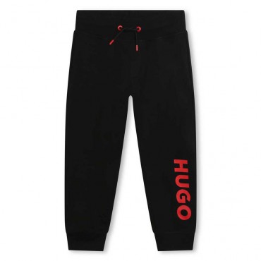 Czarne spodnie dla chłopca Hugo Boss 006471