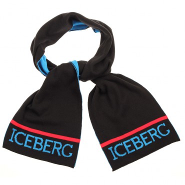 Czarno-niebieski szalik dla chłopca Iceberg 006504 - A - szaliki dla dzieci i młodzieży