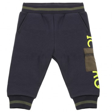 Granatowe spodnie dla chłopczyka Iceberg 006511 - A - designerskie dresy dla dziecka