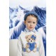 Sweter dla dziewczynki z misiem  Monnalisa 006513 - C - swetry dla dziecka