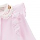 Różowy pajacyk niemowlęcy Monnalisa 006518 - C- ekskluzywne ubranka dla niemowląt