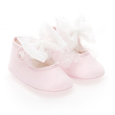 Różowe buciki niemowlęce Monnalisa 006522 - A - niechodki dla dziewczynki