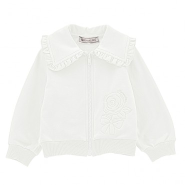 Biała bluza niemowlęca Monnalisa 006530 - A - ekskluzywne ubranka dla maluchów