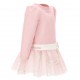Różowa sukienka niemowlęca Monnalisa 006531 - C - ekskluzywne sukienki dla małych dziewczynek