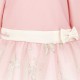 Różowa sukienka niemowlęca Monnalisa 006531 - D - ekskluzywne sukienki dla małych dziewczynek