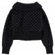 Czarna bluza dla dziewczynki Monnalisa 006536 - D - ciepłe bluzy dziewczece