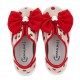 Dziewczęce trampki z kokardami Monnalisa 006557 - B - płócienne obuwie dla dziecka