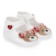 Buciki niemowlęce z misiem Monnalisa 006560 - A - efektowne obuwie dla niemowląt