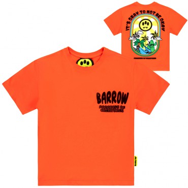 Pomarańczowy t-shirt dla dziecka Barrow 006583 - A - oryginalna koszulka dziecięca