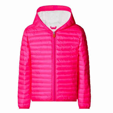 Różowa kurtka dla dziewczynki Save The Duck 006590 - A - przejściowe-kurtki-dla-dzieci-nastolatek