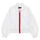 Biała bluza z truskawkami Monnalisa 006606 - C - bluza dziewczęca na zamek