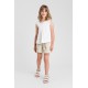 Biały top dla dziewczynki Twin Set 006626 - B - elegancka letnia bluzka dziewczeca