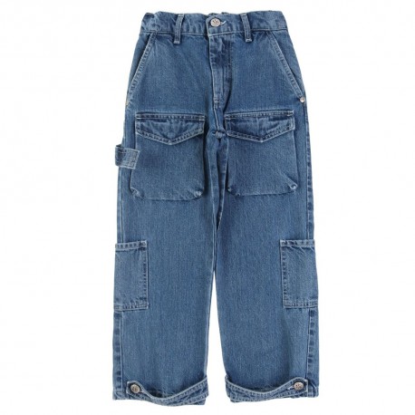 Jeansy cargo dla chłopca John Richmond 006633 - A - spodnie z kieszeniami