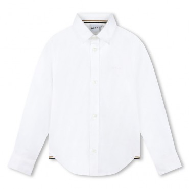 Biała koszula dla chłopca Hugo Boss 006644 - A - elegancka koszula dla dziecka