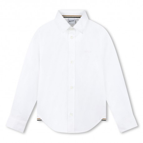 Biała koszula dla chłopca Hugo Boss 006644 - A - elegancka koszula dla dziecka
