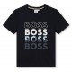 Granatowa koszulka dla chłopca Hugo Boss 006650 - A - markowy t-shirt dla dziecka