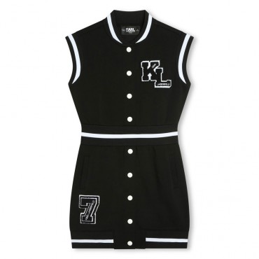 Sukienka dla dziewczynki Karl Lagerfeld 006660 - A - czarna sukienka dla nastolatki