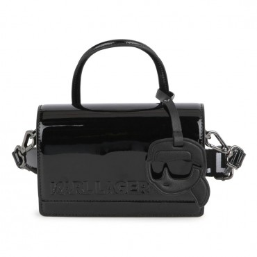 Czarna torebka dziewczęca Karl Lagerfeld 006668 - A - markowe torebki dla nastolatki
